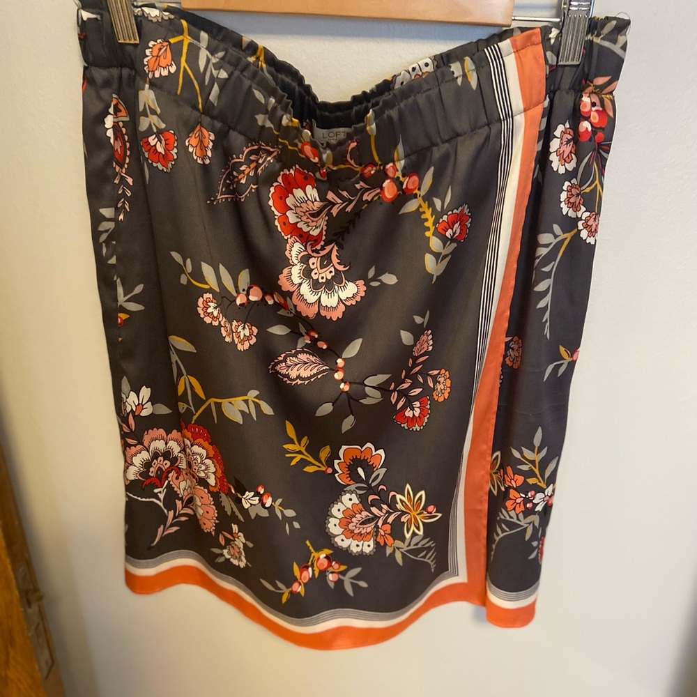 Loft faux wrap skirt